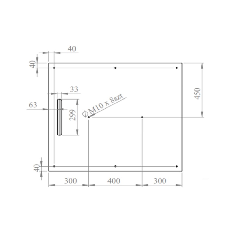 1000x900mm Rectangular Anti-Slip 30mm Slimline White Stone Resin Shower Tray – Coast