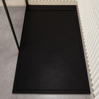 1200x800mm Rectangular Anti-Slip 30mm Slimline Black Stone Resin Shower Tray – Coast