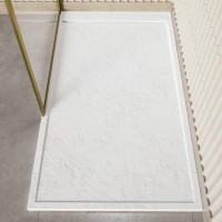 1200x900mm Rectangular Anti-Slip 30mm Slimline White Stone Resin Shower Tray – Coast