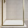 1400x800mm Rectangular Anti-Slip 30mm Slimline White Stone Resin Shower Tray – Coast
