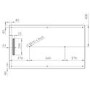 1400x800mm Rectangular Anti-Slip 30mm Slimline White Stone Resin Shower Tray – Coast