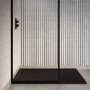 1400x900mm Rectangular Anti-Slip 30mm Slimline Black Stone Resin Shower Tray – Coast