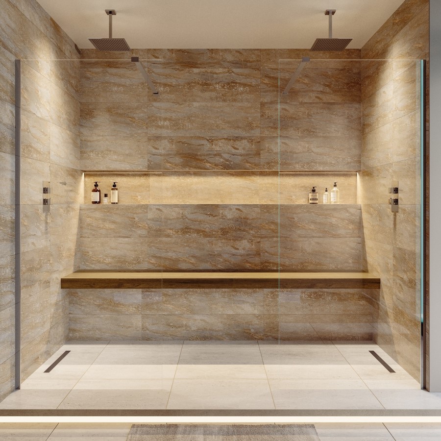 1000mm Chrome Shower Screen for Wet Room & Walk In Shower – Corvus