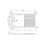 1400x900mm Brushed Brass Walk-In Shower Screen Enclosure with 300mm Hinged Flipper Return Panel and Shower Tray – Corvus