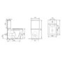 1300 x 800mm Brass Walk in Shower Enclosure Suite with Ashford Toilet and Basin