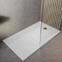 1700 x 800mm Brass Walk in Shower Enclosure Suite with Toilet and Basin - Corvus