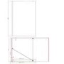 1000mm Brushed Bronze Shower Screen for Wet Room & Walk In Shower with 300mm Hinged Flipper Return Panel - Corvus