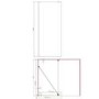 700mm Gunmetal Grey Shower Screen for Wet Room & Walk In Shower with 300mm Hinged Flipper Panel - Corvus