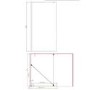 900mm Gunmetal Grey Grey Shower Screen for Wet Room & Walk In Shower with 300mm Hinged Flipper Return Panel - Corvus