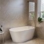 Chrome Hinged Shower Bath Screen 1450 x 730mm - For Cove & Lisbon Shower Baths