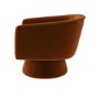 Burnt Orange Velvet Swivel Armchair - Cairo