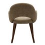 ALMOST PERFECT - Set of 2 Beige Faux Leather Dining Chairs with Walnut Legs - Colbie