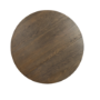 Round Walnut Drop Leaf Dining Table Set with 2 Beige Faux Leather Chairs - Seats 2 - Carson