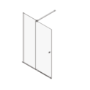 1400mm Brushed Brass Sliding Door Shower Enclosure + Wall Support Bar 8mm Glass - Denver
