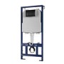 Wall Hung Toilet with Soft Close Toilet Seat, Gunmetal Pneumatic Flush Plate, 1168mm Frame & Cistern - Newport