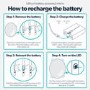 Round Backlit Bathroom Mirror with Battery Operated Lights 800mm - Elio