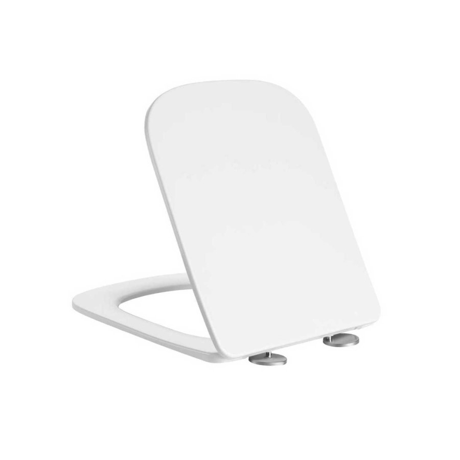 Wall Hung Toilet with Soft Close Toilet Seat, Brushed Bronze Flush Plate, 1168mm Frame & Cistern - Albi