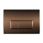 Wall Hung Toilet with Soft Close Toilet Seat, Brushed Bronze Pneumatic Flush Plate, 1168mm Frame & Cistern - Alcor