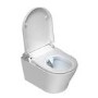 Wall Hung Smart Bidet Japanese Toilet with Heated Seat & Brushed Bronze Pneumatic Flush Plate, 1168mm Frame & Cistern - Purificare