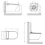 Wall Hung Smart Bidet Japanese Toilet with Heated Seat & Brushed Bronze Pneumatic Flush Plate, 1168mm Frame & Cistern - Purificare