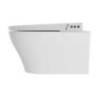 Wall Hung Smart Bidet Japanese Toilet with Heated Seat & Brushed Bronze Pneumatic Flush Plate, 1168mm Frame & Cistern - Purificare