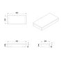 560mm Wood Effect Wall Hung Floating Vanity Shelf and White Basin - Evora