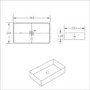 560mm Wood Effect Wall Hung Floating Vanity Shelf and White Basin - Evora