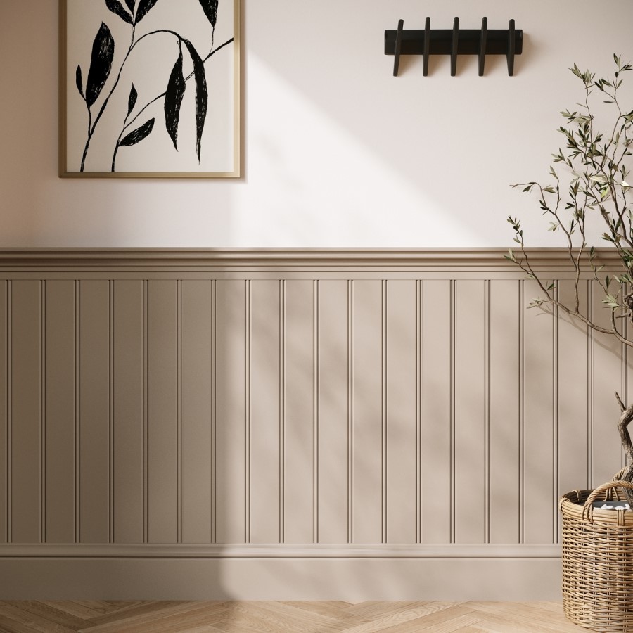Paintable Tongue & Groove Wall Panel - 80cm x 60cm - Delamere