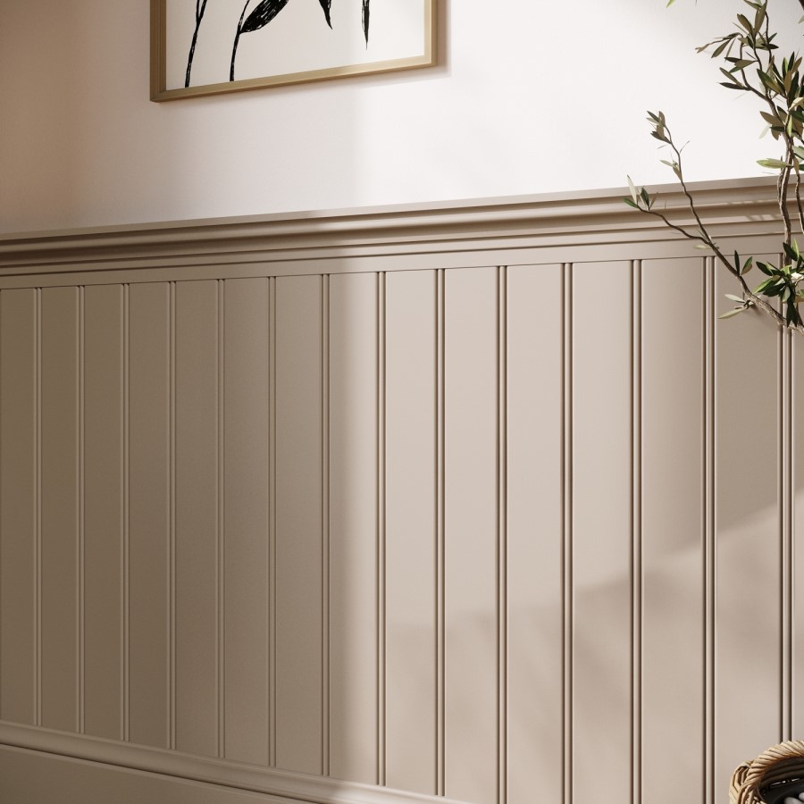 Paintable Tongue & Groove Wall Panel - 80cm x 60cm - Delamere