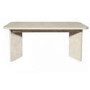 Large Rectangular Beige Marble Effect Extendable Dining Table Set with 6 Boucle Chairs - Seats 6 - Geneva