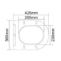 Back to Wall Toilet with Black Glass Cabinet, Cistern & Pneumatic Dual Flush Button - Roma