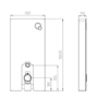 Back to Wall Toilet with Black Glass Cabinet, Cistern & Pneumatic Dual Flush Button - Roma