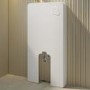 Back to Wall Smart Bidet Japanese Toilet with White Glass Cabinet, Cistern & Pneumatic Dual Flush Button - Purificare
