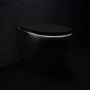 Back to Wall Smart Bidet Japanese Toilet with White Glass Cabinet, Cistern & Pneumatic Dual Flush Button - Purificare