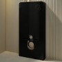 Wall Hung Toilet with Black Glass Cabinet, Cistern & Pneumatic Dual Flush Button - Roma