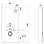 Black Wall Hung Toilet with Black Glass Cabinet, Cistern & Pneumatic Dual Flush Button - Verona
