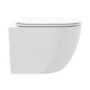 Wall Hung Rimless Toilet with Soft Close Seat, Chrome Pneumatic Flush Plate, 1168mm Frame & Cistern – Roma