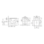 Wall Hung Toilet with White Glass Cabinet, Cistern & Pneumatic Dual Flush Button - Albi