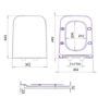 Wall Hung Toilet with White Glass Cabinet, Cistern & Pneumatic Dual Flush Button - Albi