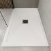 1400x800mm Rectangular 25mm Slimline White Stone Resin Shower Tray – Harmony