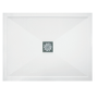 1400x800mm Rectangular Anti-Slip 25mm Slimline White Stone Resin Shower Tray – Harmony