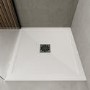 800x800mm Square 25mm Slimline White Stone Resin Shower Tray – Harmony