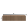 Multifunctional Walnut Ribbed Floating TV Stand - TV's up to 75" - Hazel
