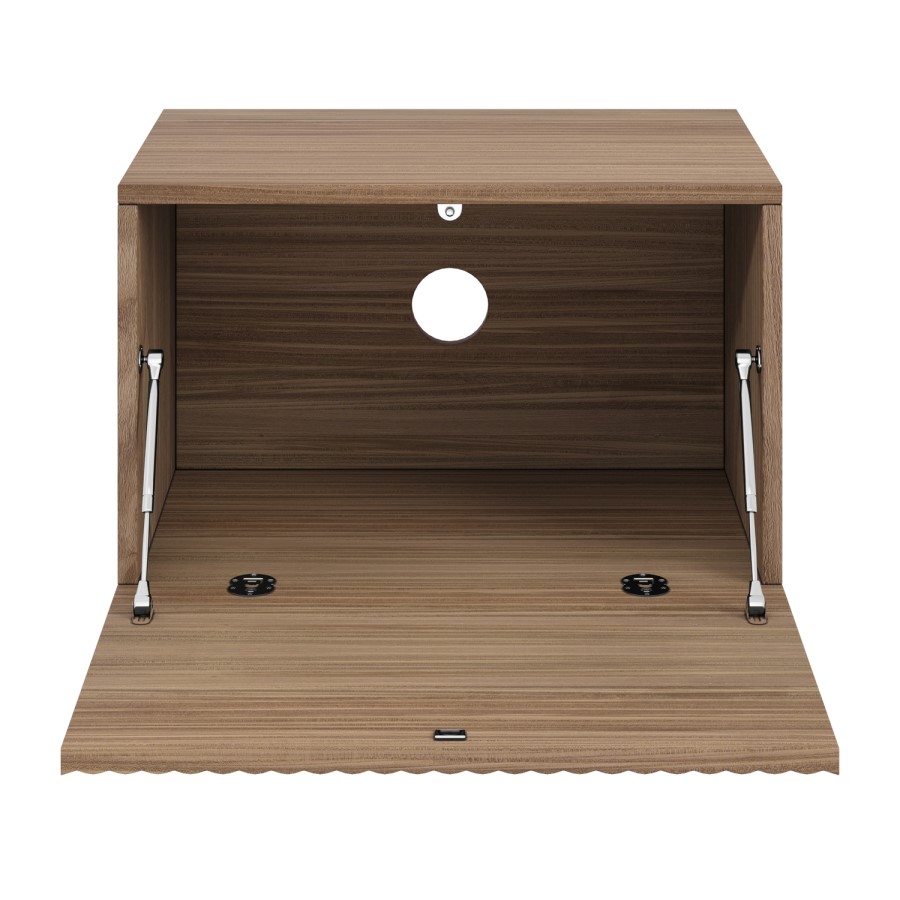 Multifunctional Large Walnut Ribbed Freestanding TV Stand with Storage - TV's up to 85" - Hazel