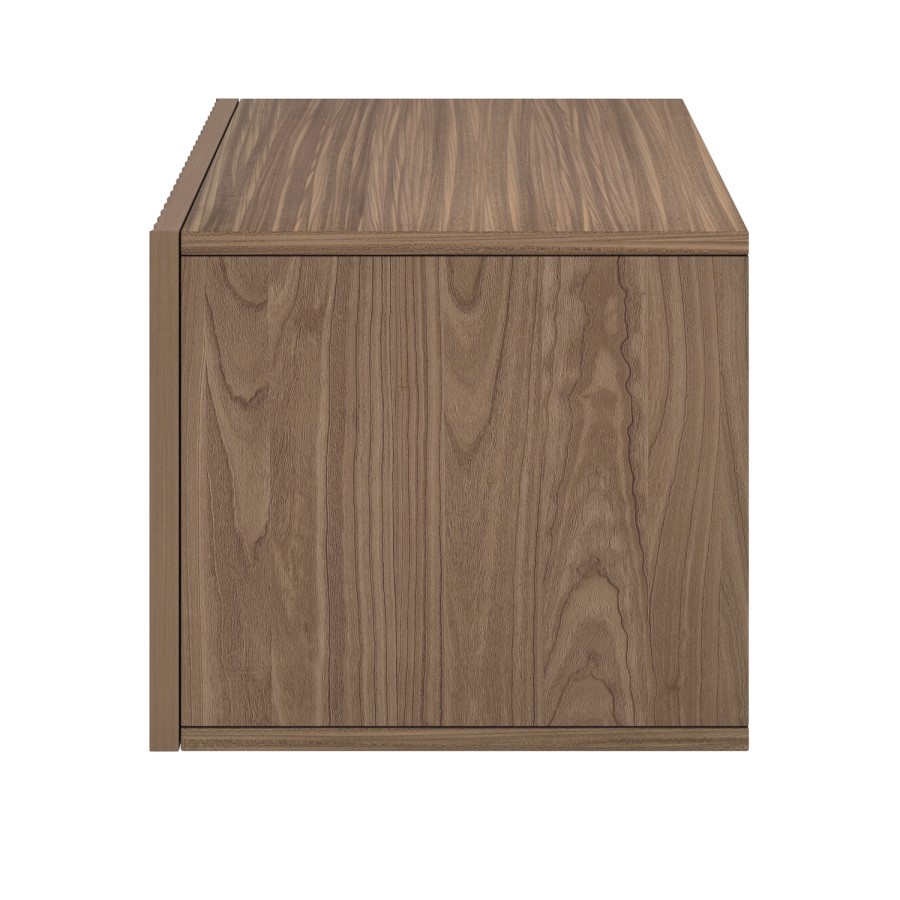 Multifunctional Large Walnut Ribbed Freestanding TV Stand with Storage - TV's up to 85" - Hazel