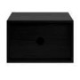 Multifunctional Black Ribbed Floating TV Stand - TV's up to 75" - Hazel