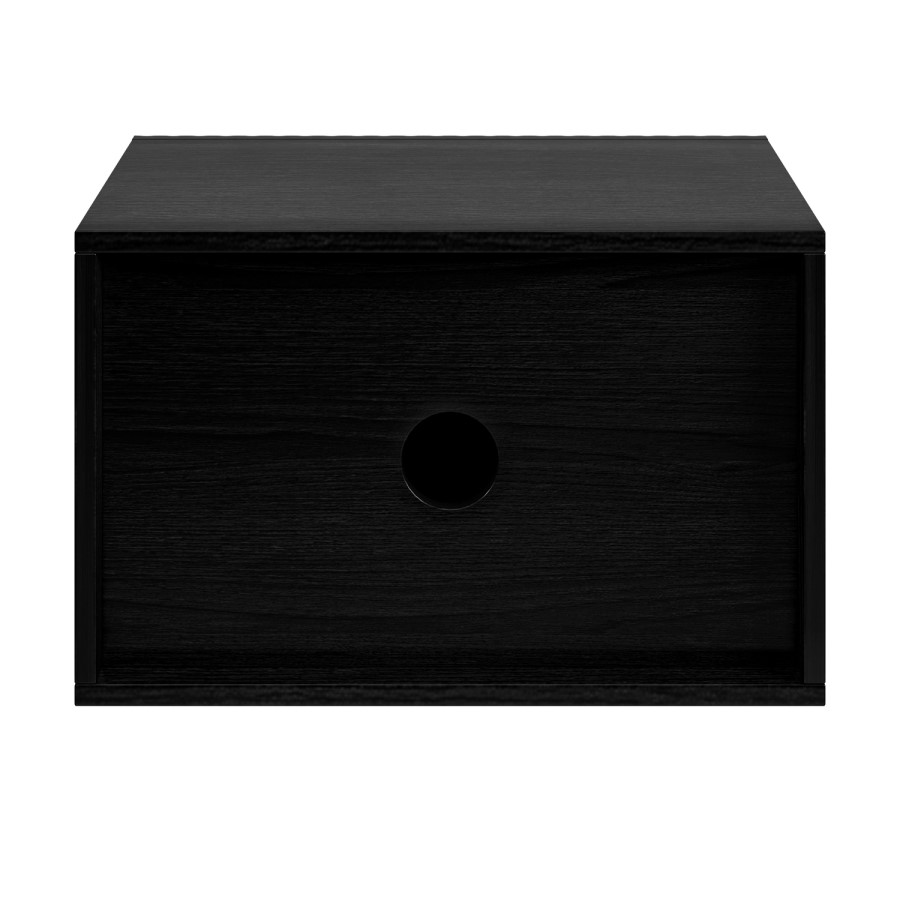 Multifunctional Black Ribbed Floating TV Stand - TV's up to 75" - Hazel