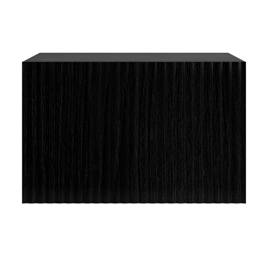 Multifunctional Black Ribbed Floating TV Stand - TV's up to 75" - Hazel