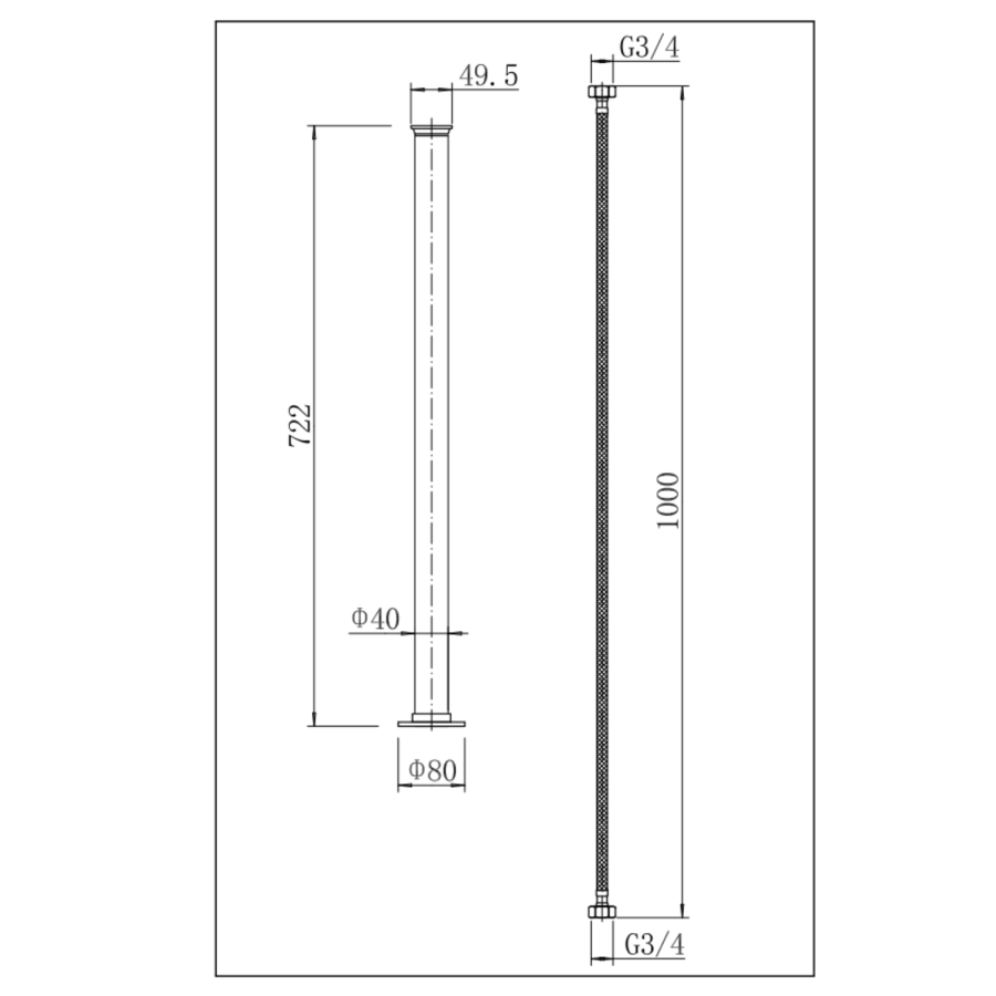 Brushed Bronze Freestanding Bath Shower Mixer Tap with Stand Pipes - Helston