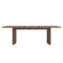 Walnut Finish Extendable Dining Table Set with 6 Beige Upholstered Dining Chairs - Seats 6 - Jarel